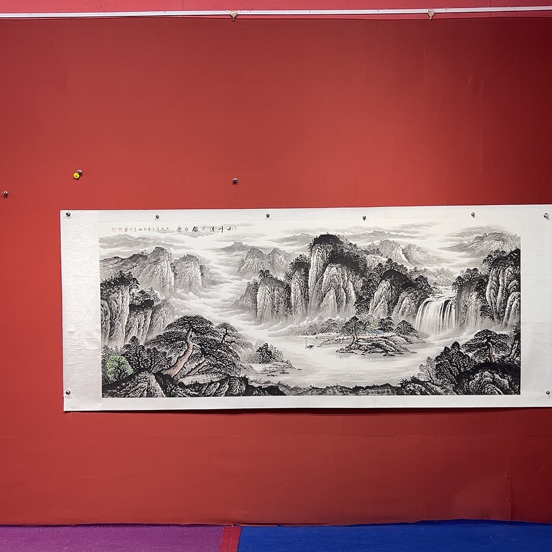 天***心国画李川浦画家作品