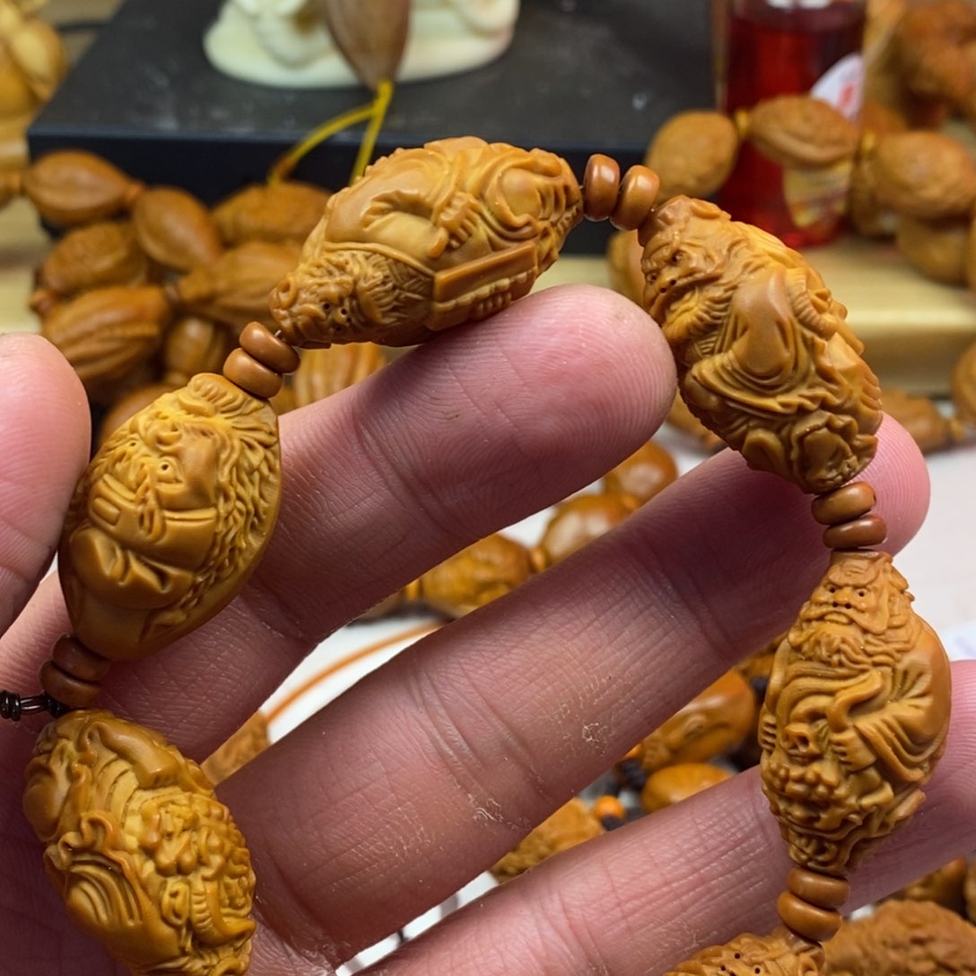 橄榄核手串/手链橄榄核雕刻工艺手串7
