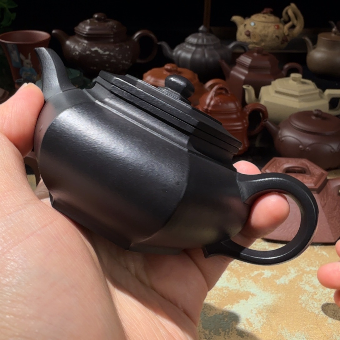 弥***勒茶壶紫砂大彬六方紫砂壶