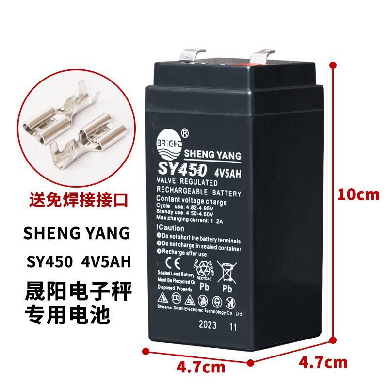 晟阳蓄电池SY440电子秤4v5ah充电电瓶6V5AH玩具车童车台称冲电池