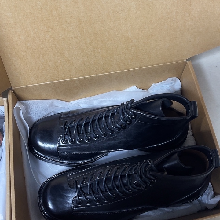 马皮（革）45黑色马腰短脸靴