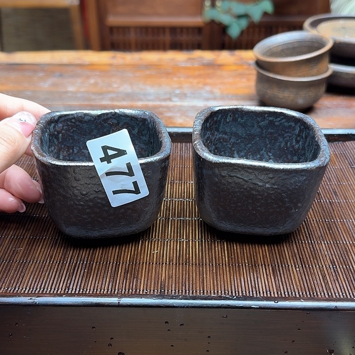 纯手工制作粗陶茶具