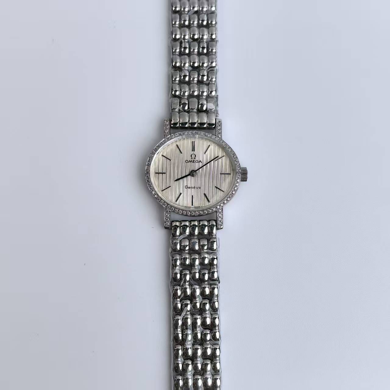 95新 Omega/欧米茄 银盘/调丁刻/女表/24盘/wq/九月/80817