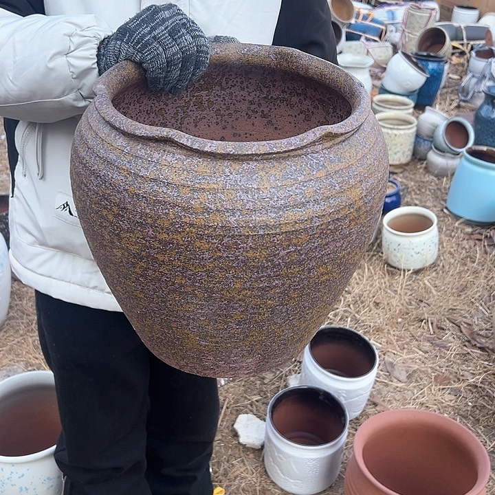 紫砂花盆高度33口26         