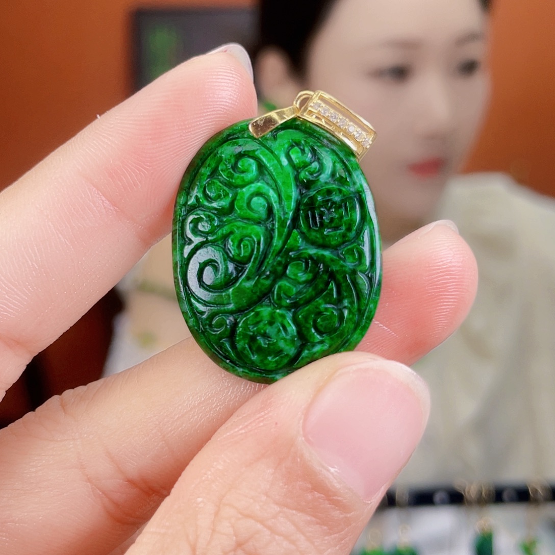 翡翠未镶嵌耳饰饰品