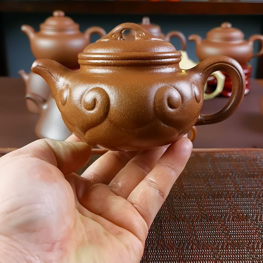 紫砂茶壶降坡仿古如意300CC