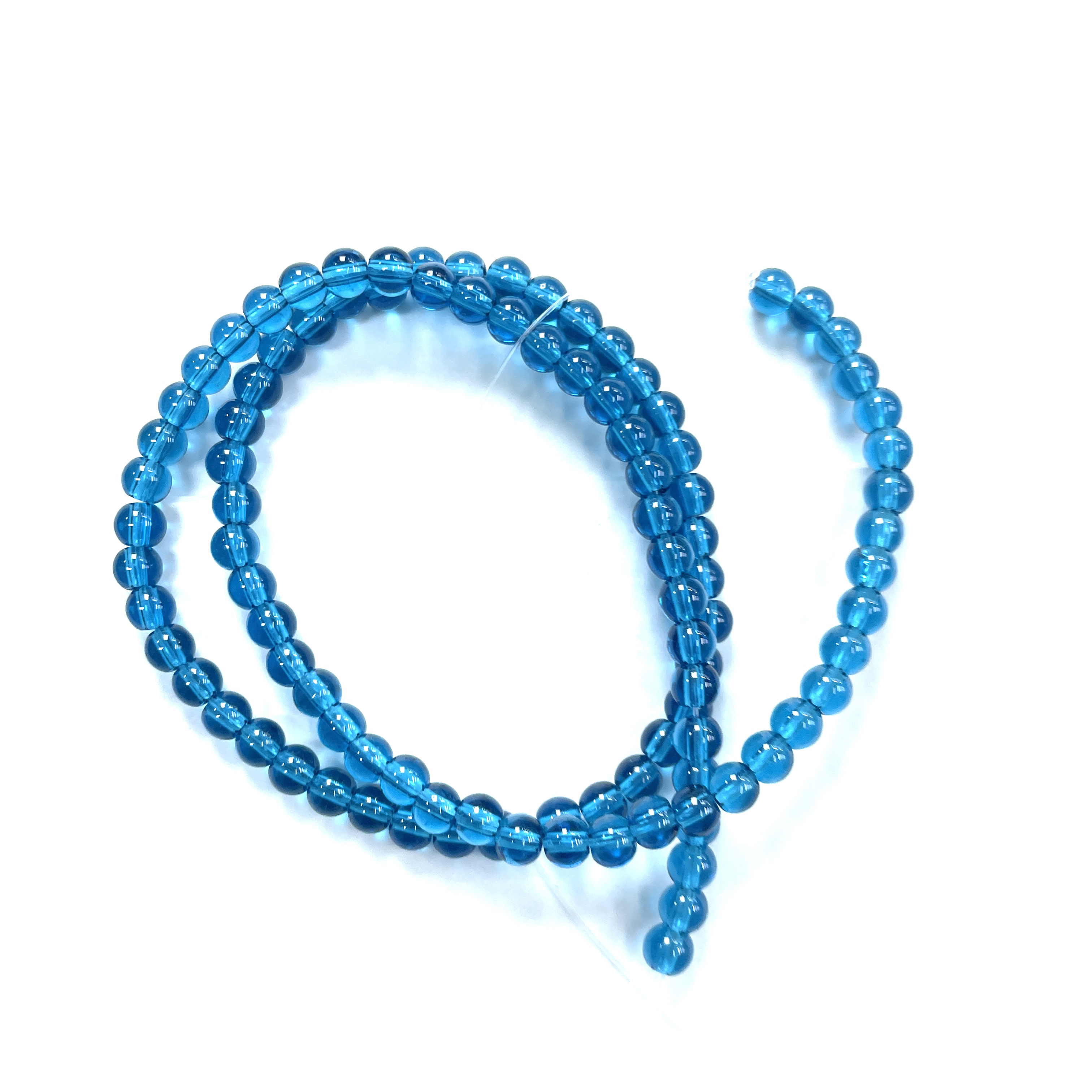 B25号-4mm蓝色小米珠半成品链子