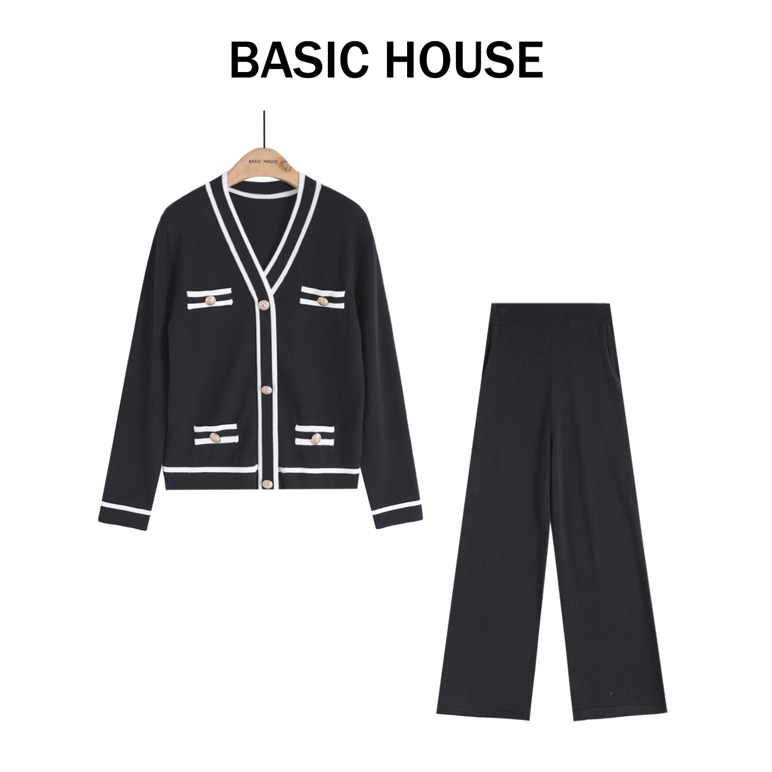 Basic House百家好秋冬休闲气质百搭气质时尚套装B1385B5DZ72