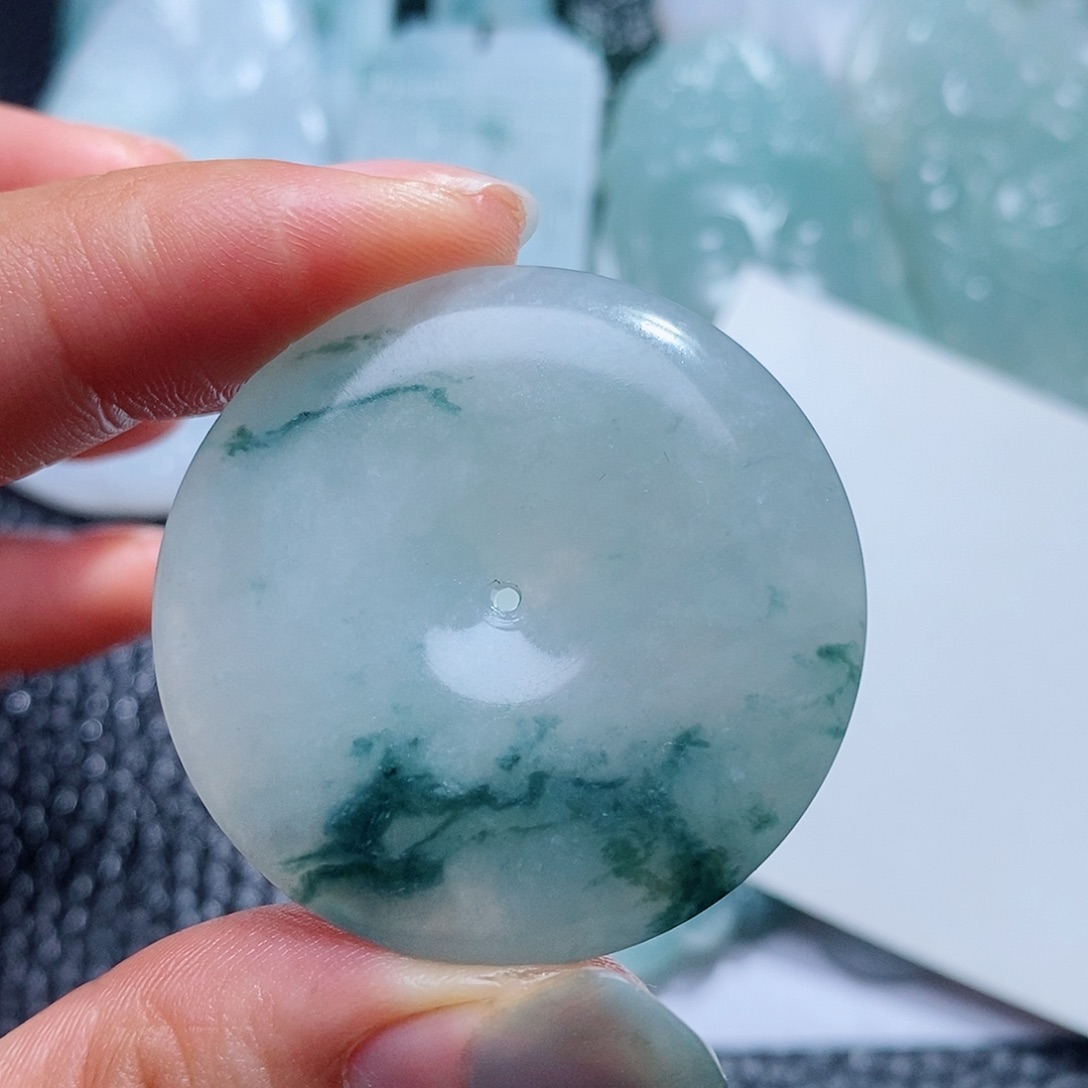 定制翡翠未镶嵌毛货付款后确认抛光