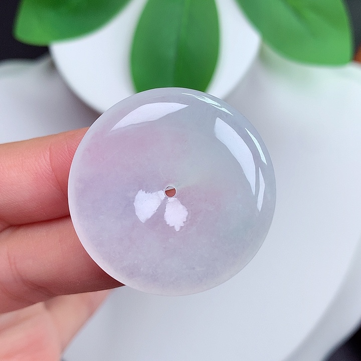 颈饰未镶嵌翡翠平安扣 31.3x5.6mm