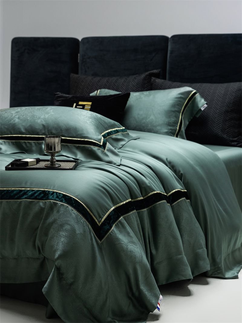 【舒曼】高档佩兹系列夏季新款丝滑凉感欧式兰精天丝四件套床上用品