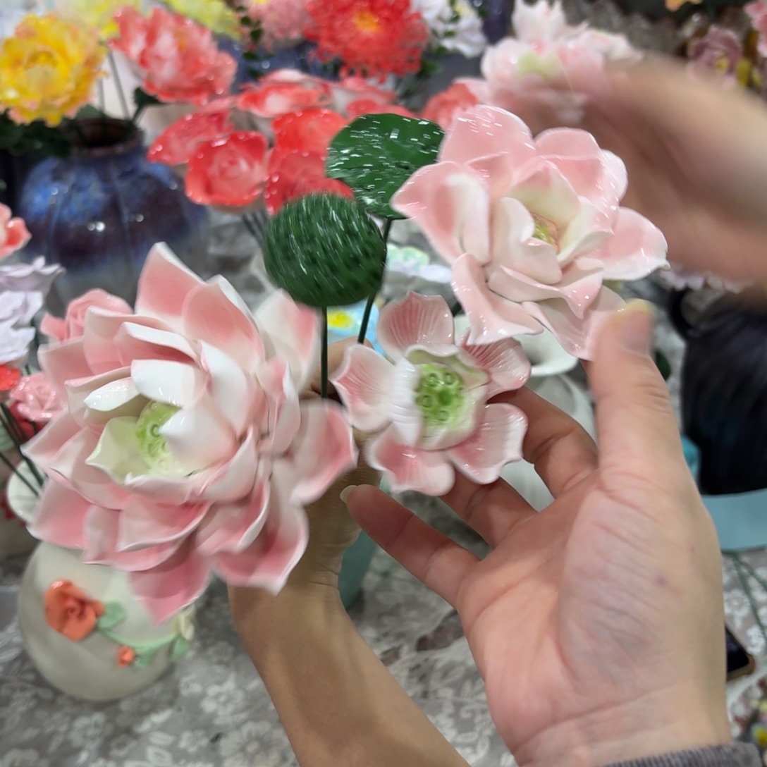 陶瓷花拍满20元发货，退款的拉黑