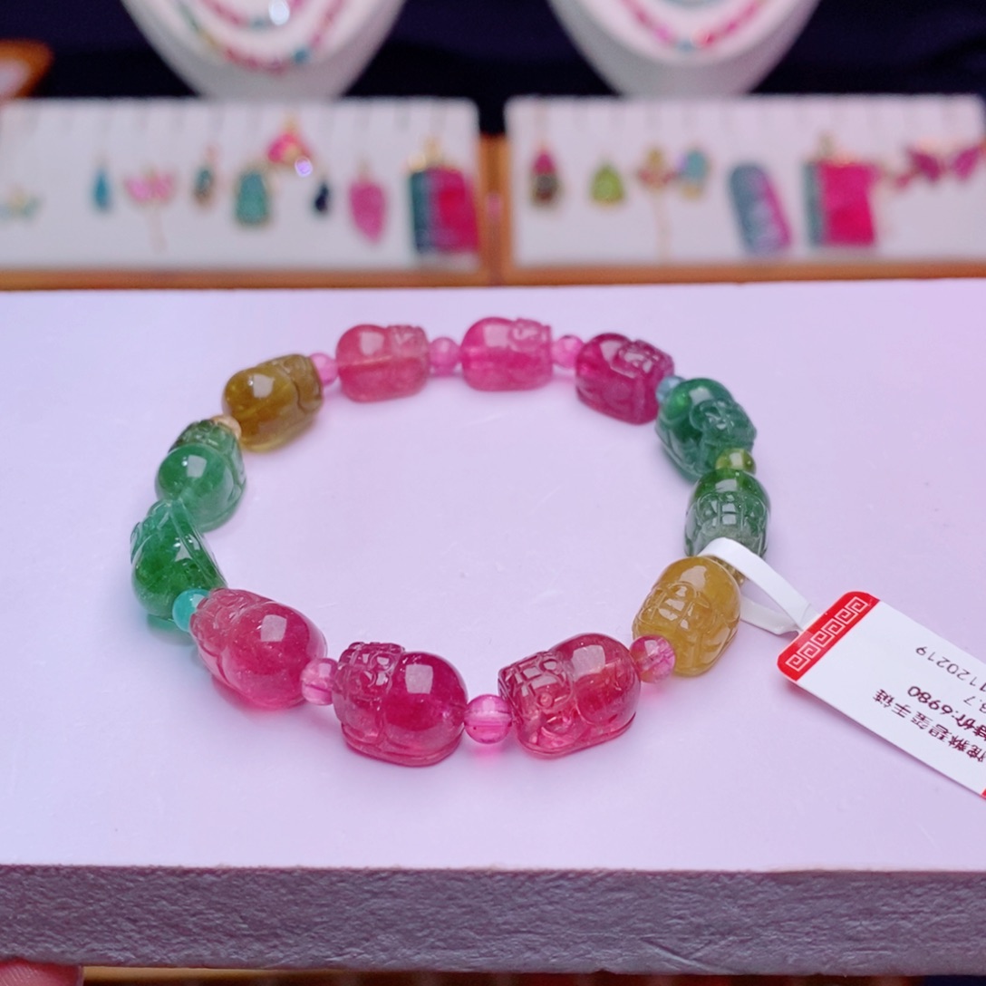 未镶嵌单圈手链m碧玺