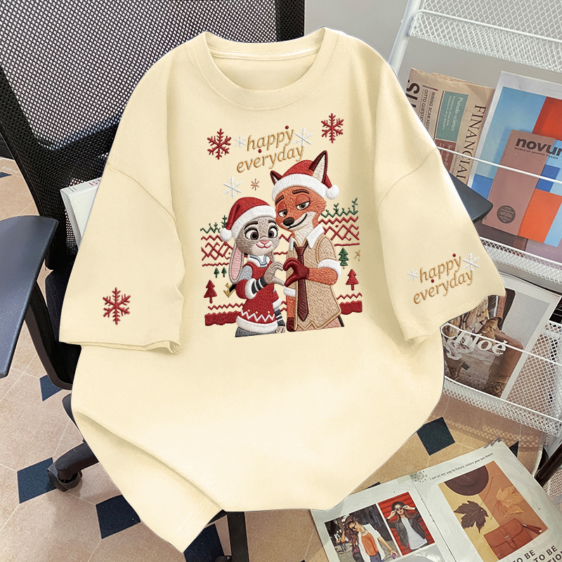 纯棉短袖t恤女2026马年中国红色宽松本命年喜庆暴富潮酷大码上衣