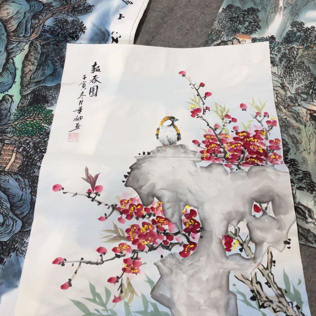 国画国画作品画心一张