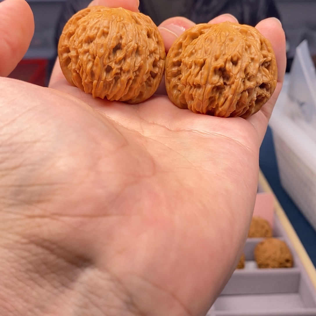 把件文玩核桃微微修磨盘43mm