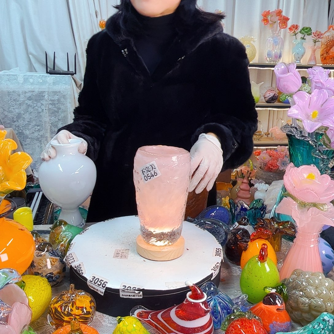 ❥***এ0546 家悦美居琉璃摆件不完美有黑点