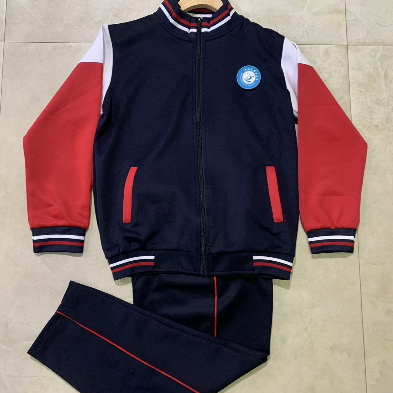 5小小学生英伦风棒球服春秋枣红藏青色班服园服