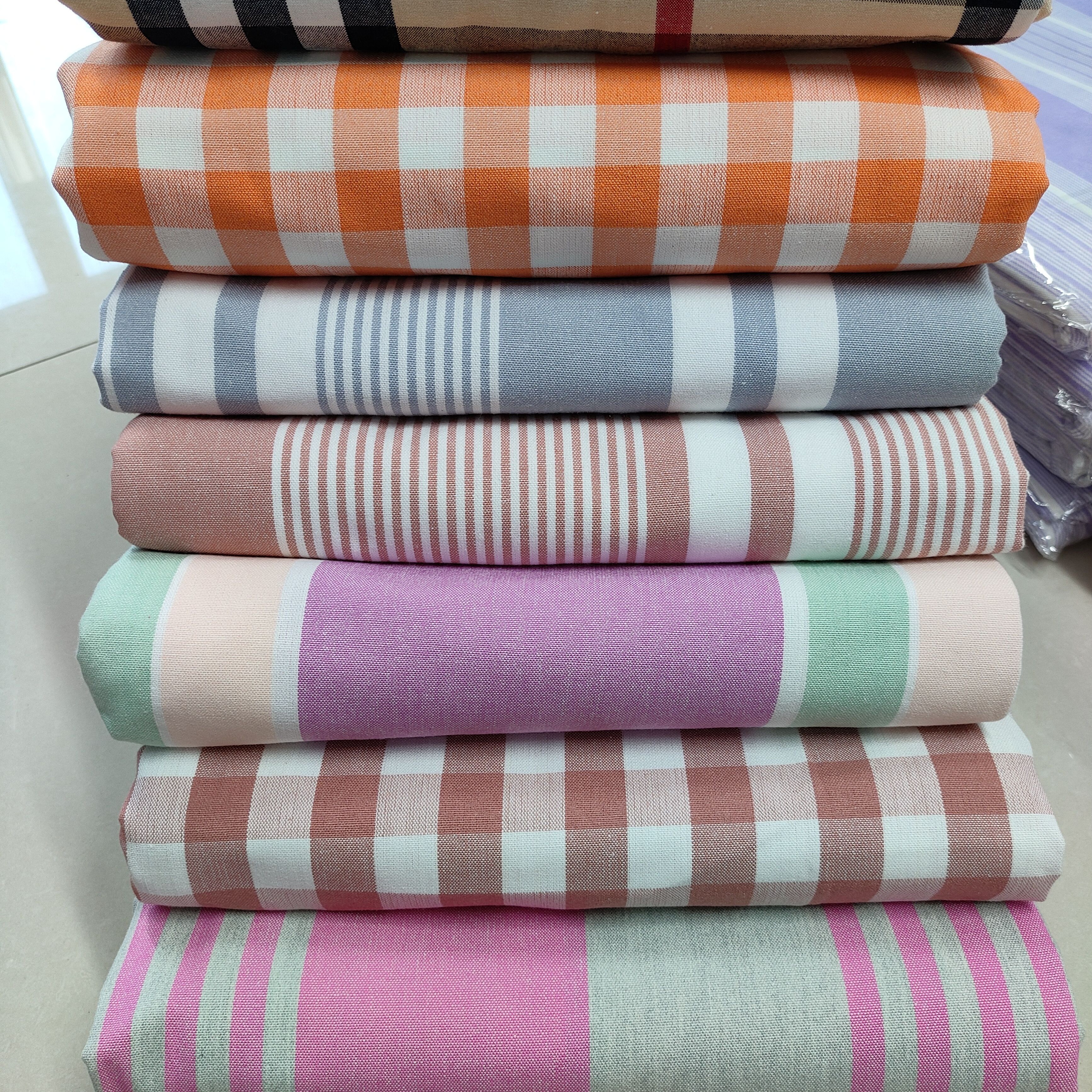 处理微瑕疵孤品格子老粗布床单三件套四件套四季通用舒适亲肤