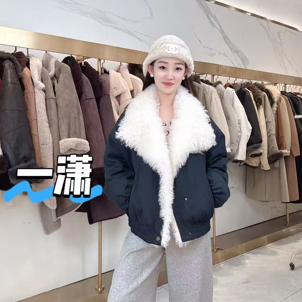 【一潇专属】2025秋冬新款真羊毛皮毛一体托卡女双面穿派克服鹅绒