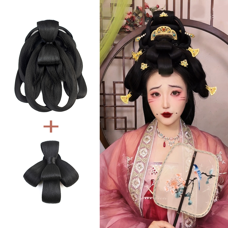 【楚玉】国风汉服假发髻春秋战国袍曲裾妆造同款影视假发