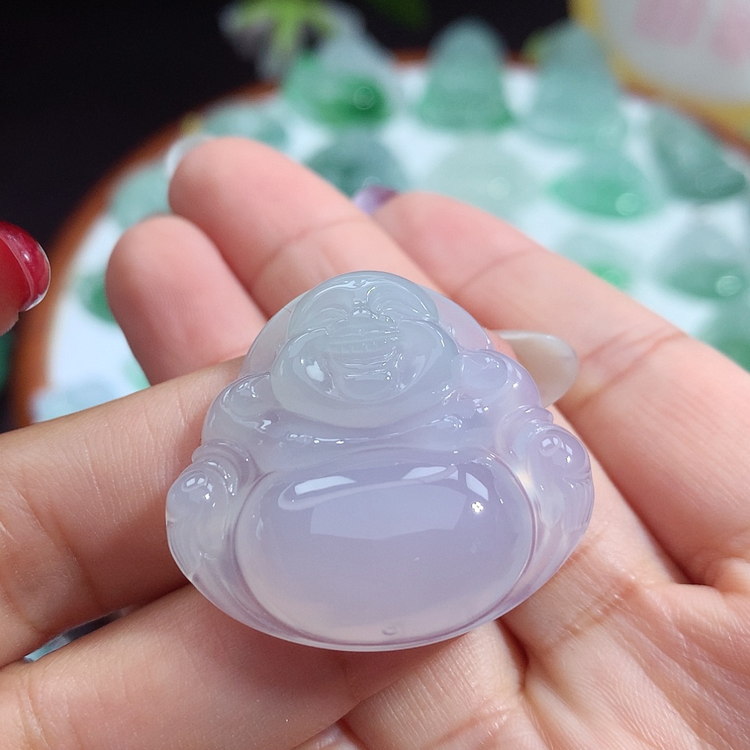 翡翠未镶嵌颈饰佛公