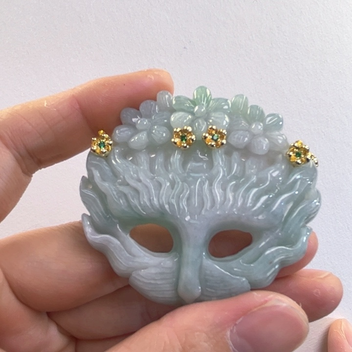 翡翠吊坠(赠链)未镶嵌代编织