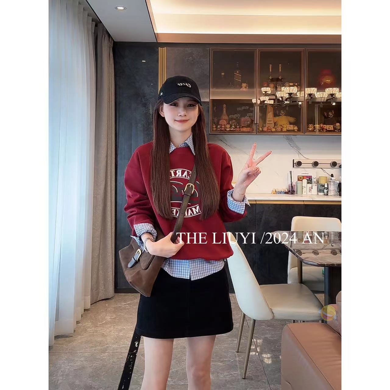 【LIUYI】英格兰~秋季格纹衬衫上衣48111