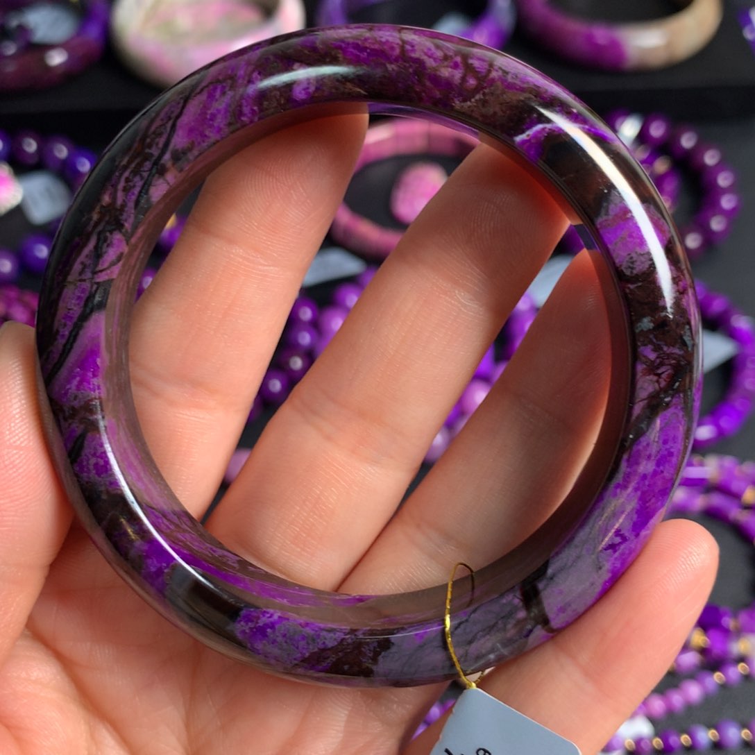 苏纪石（舒俱来）艳紫手镯未镶嵌