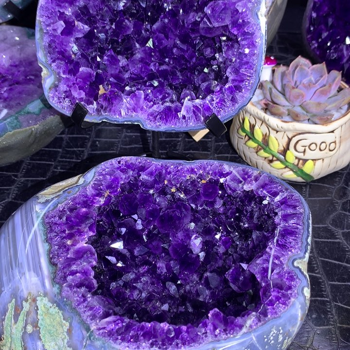 水晶高货紫晶盆未镶嵌❥*宝