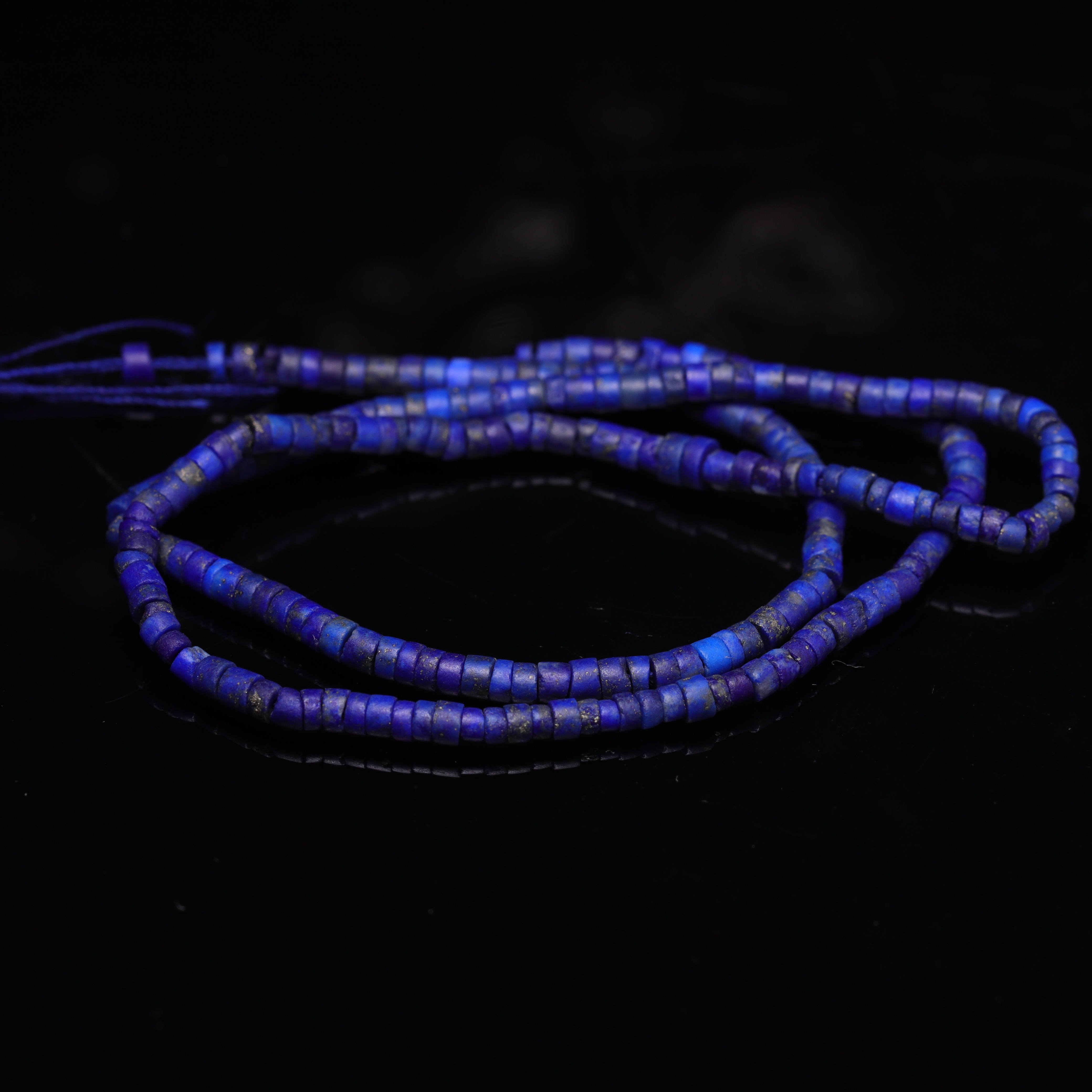 明代天然青金石珠串