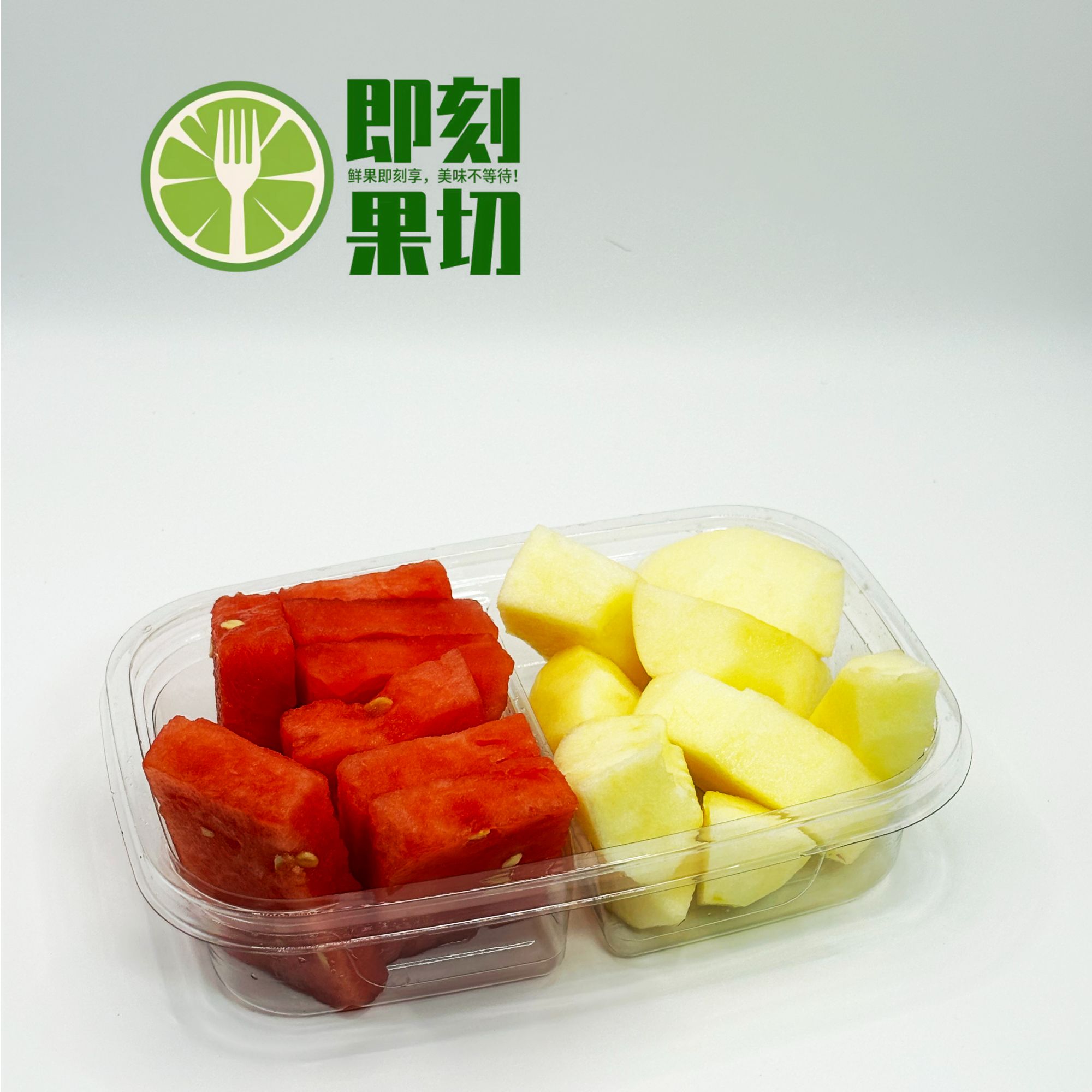 【即刻果切】 鲜切西瓜＋苹果（易氧化）  380g