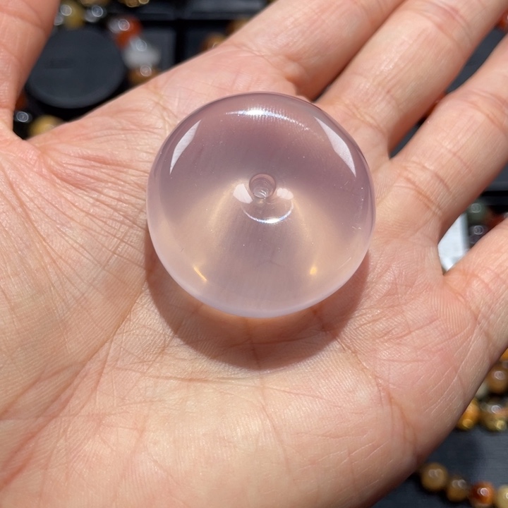 未镶嵌吊坠(不含链)水晶粉水晶平安扣