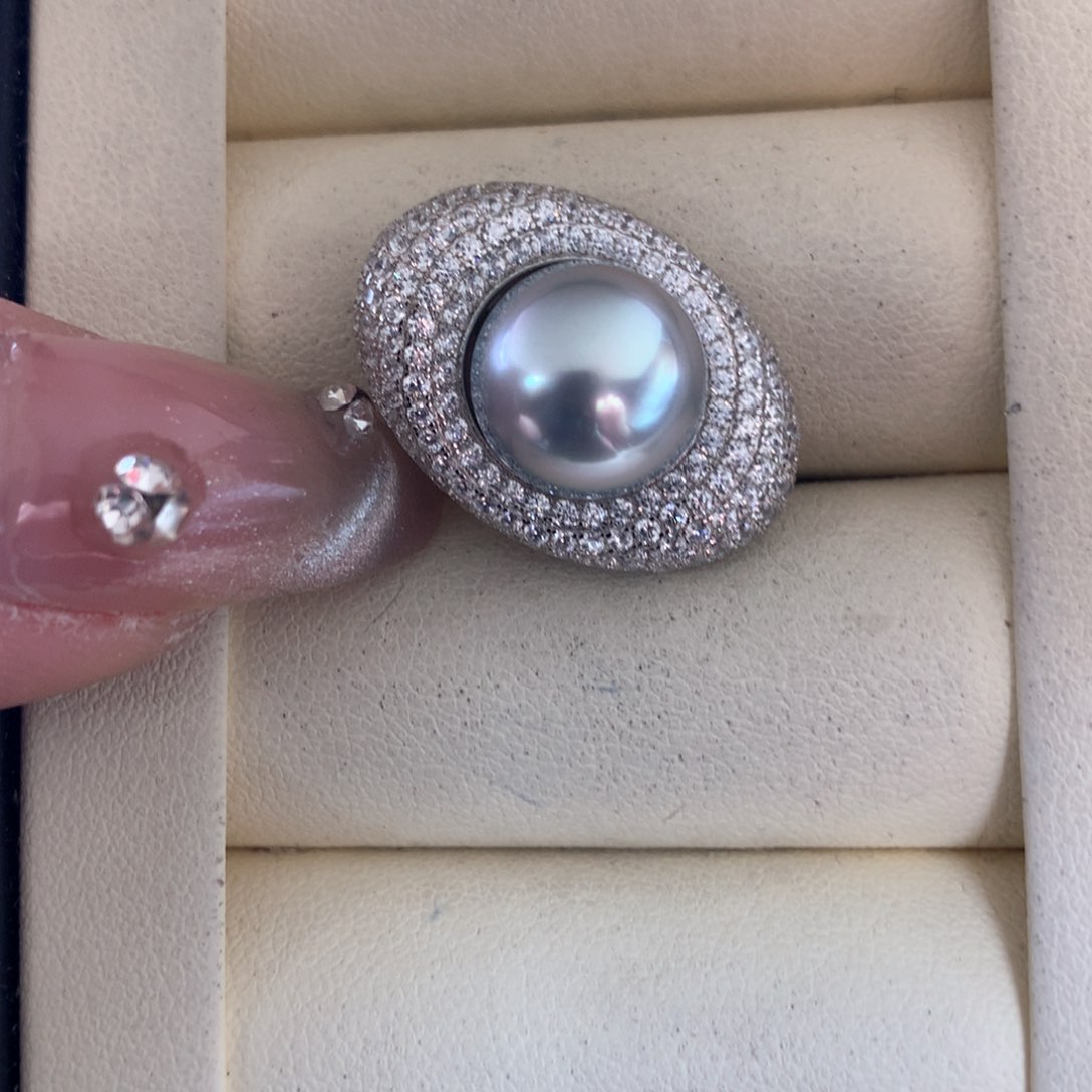 海水珍珠颈饰银S925镶嵌