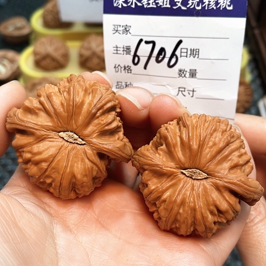 文玩核桃把件44白狮子修6706