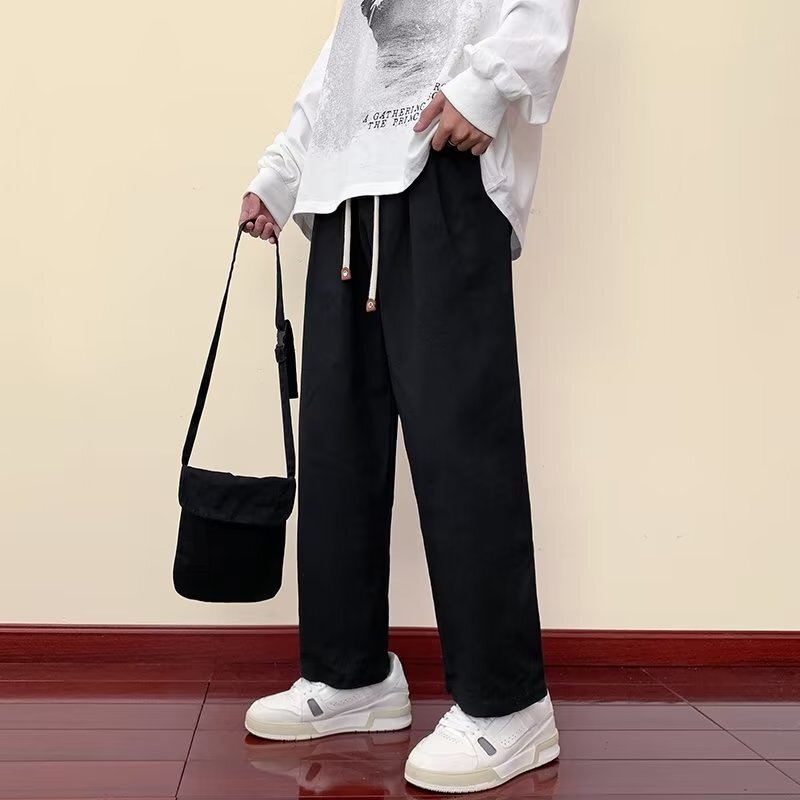 513工装裤男春秋潮牌复古休闲直筒长裤子港风高街宽松阔腿裤