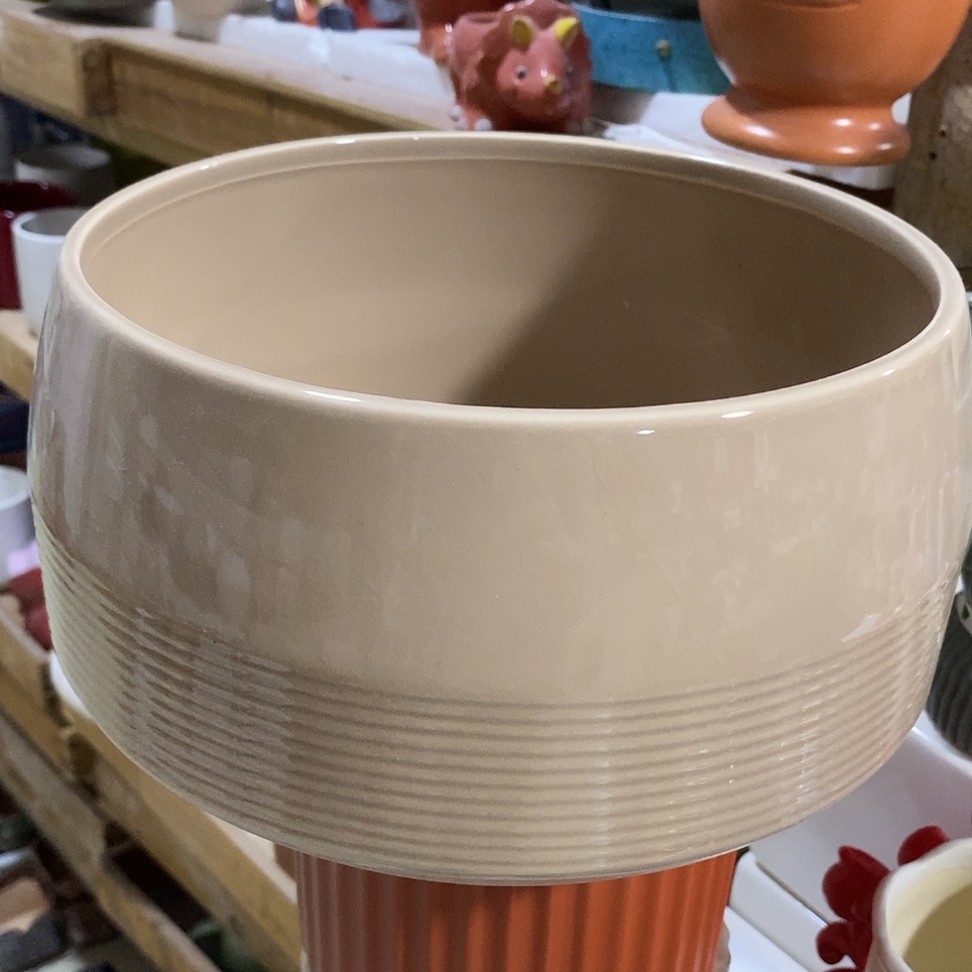 摆件陶陶盆有孔 瑕疵介意勿拍