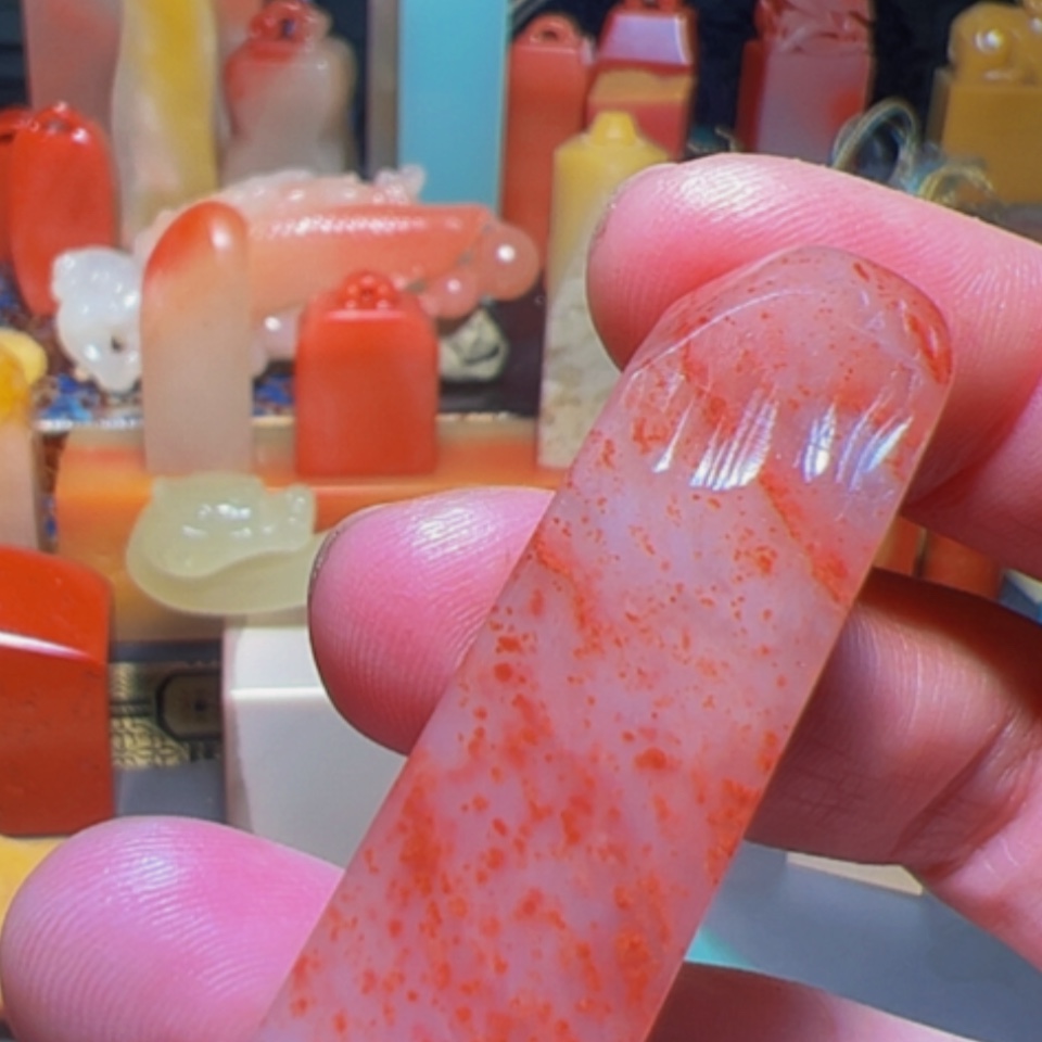 【闪购商品】寿山石印石盛*荷寿山石雕刻印石印章