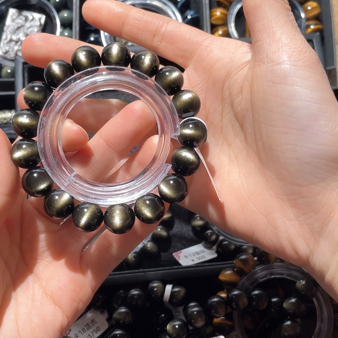 黑曜岩手链未镶嵌阳*