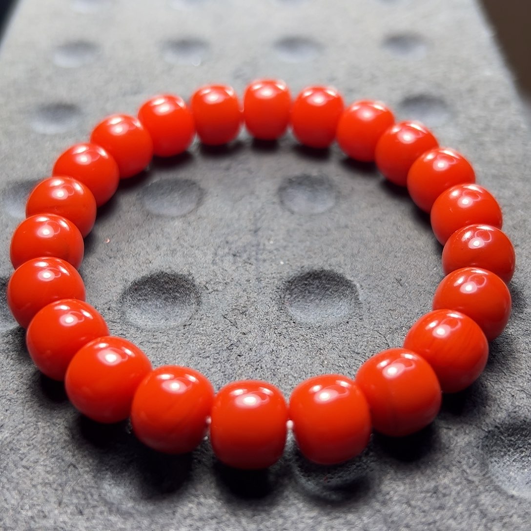 未镶嵌东山大水沟料南红手串尺寸10mm南红玛瑙