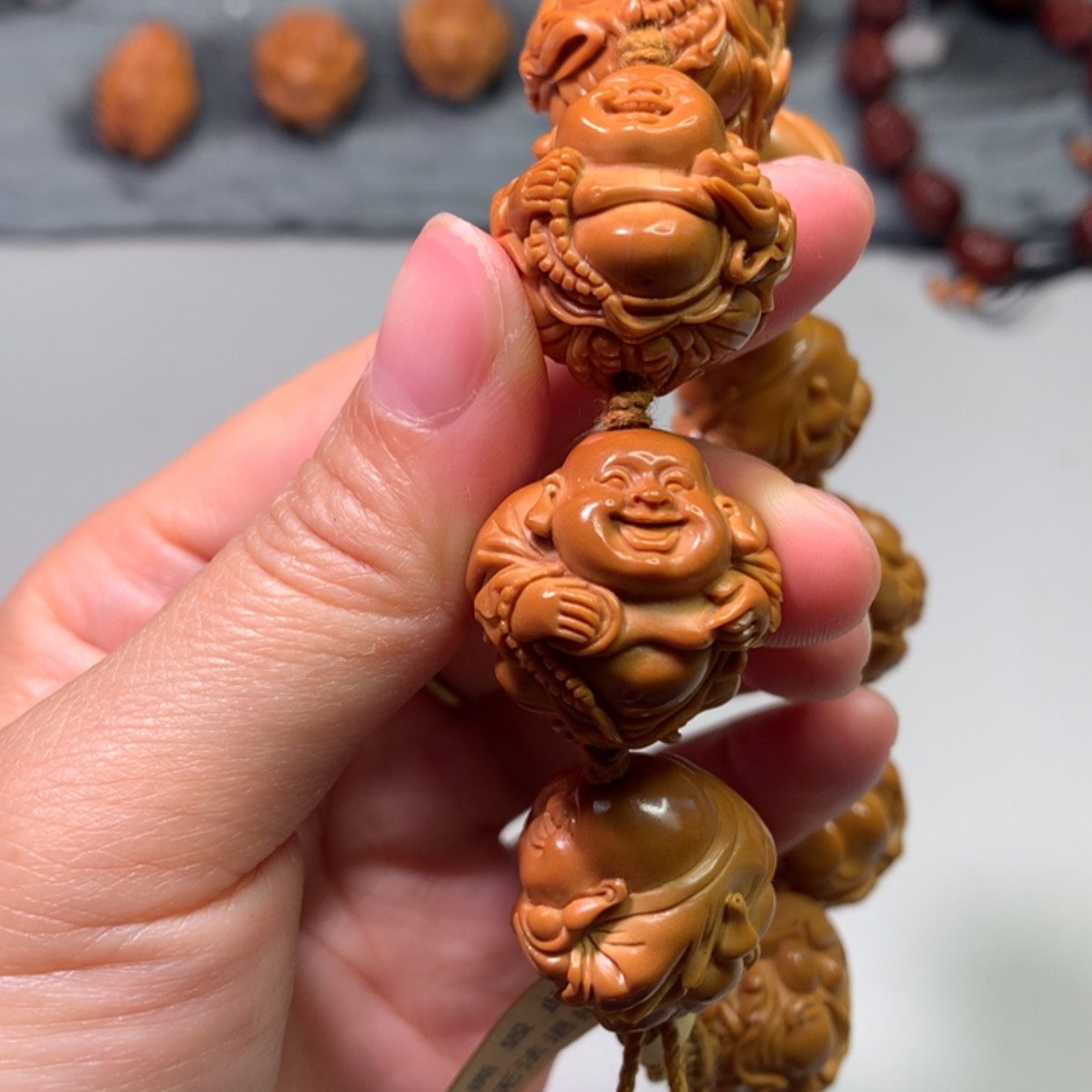 【闪购商品】橄榄核手串/手链八***、八宝弥勒橄榄核手串