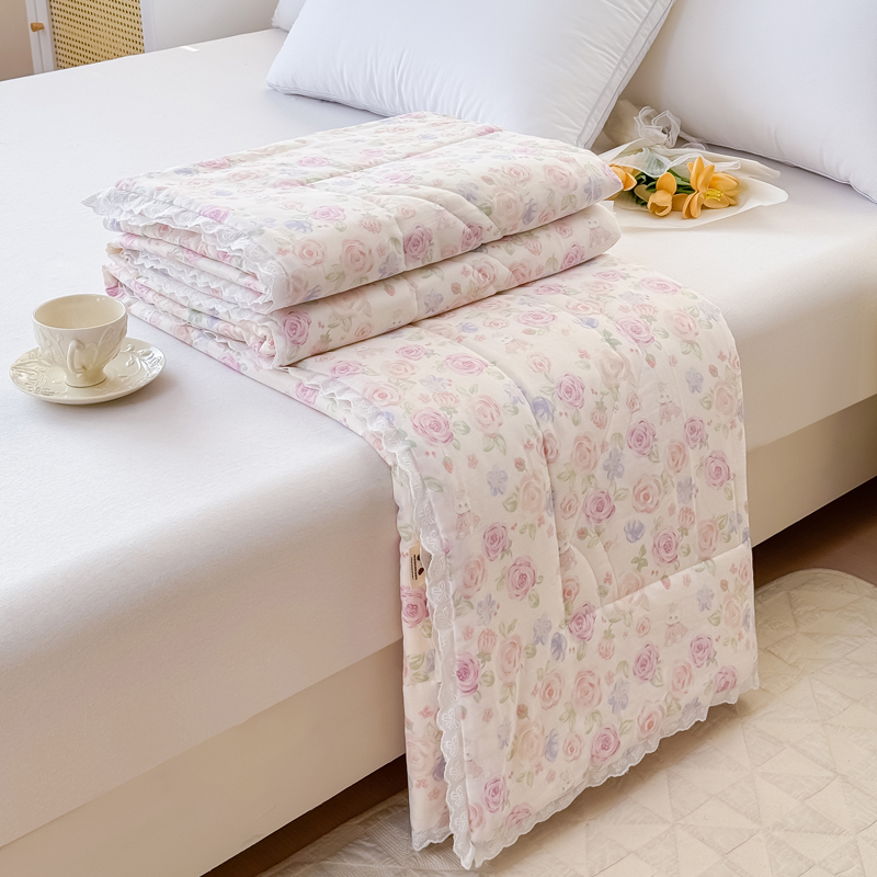 夏季夏凉被薄被空调被双面双层纱夏被大豆被