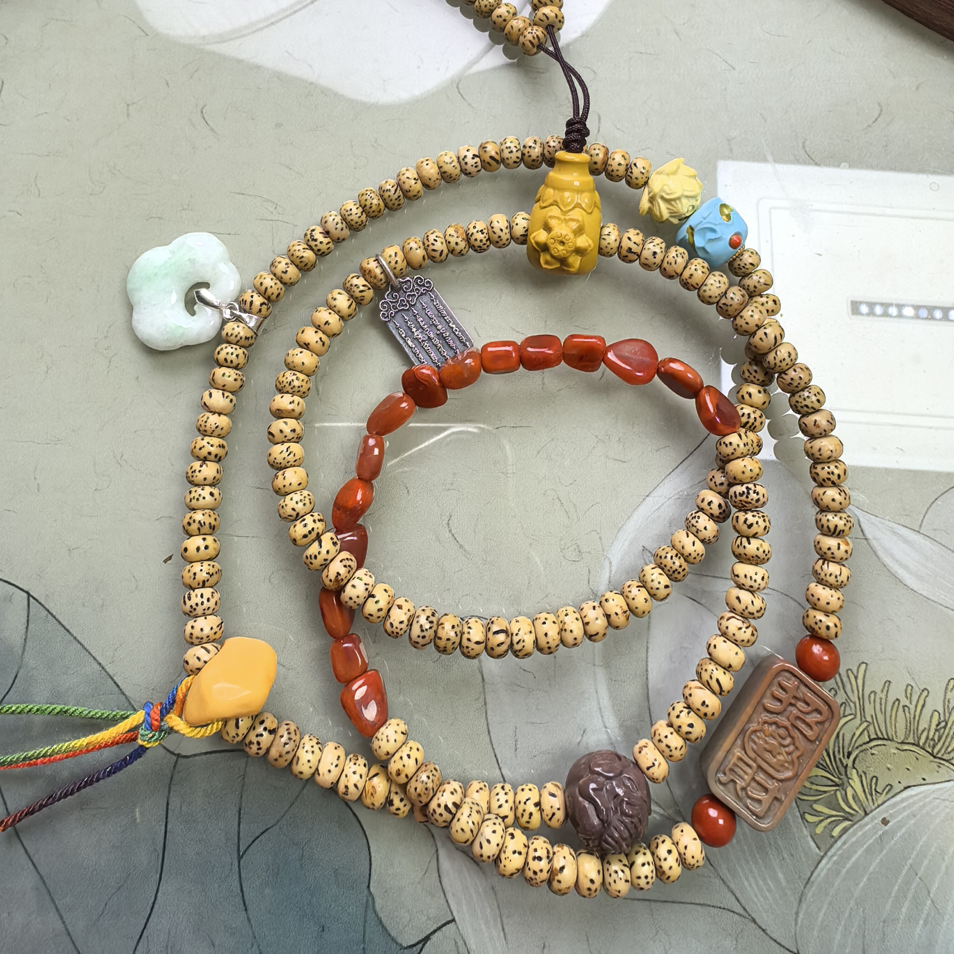 【菩提圆】原生态海南迷你星月菩提老料4mm佛珠念珠手持手串多圈