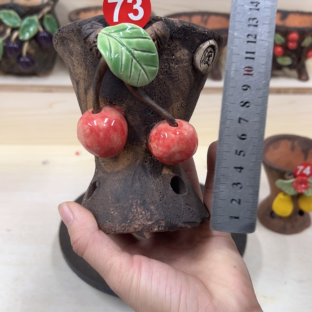 紫砂花盆7 3号内口外9高13