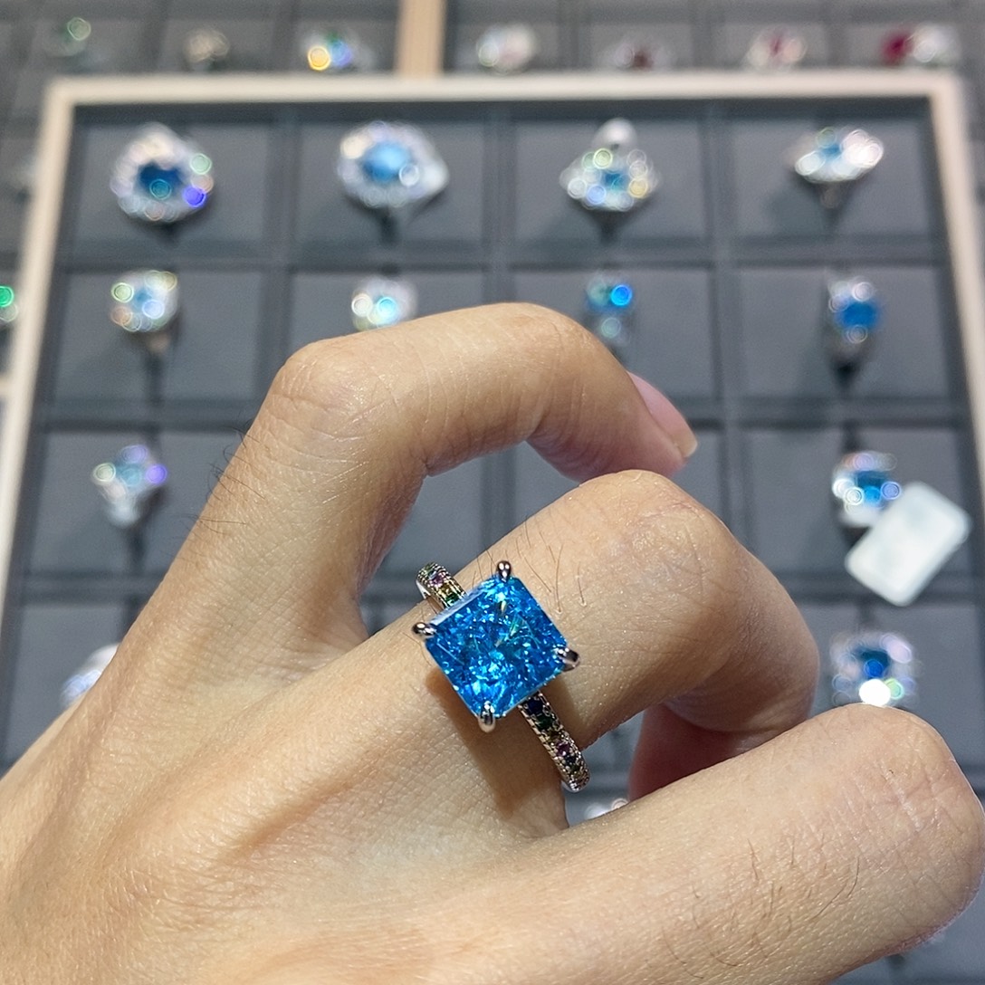 925银彩宝戒指首饰