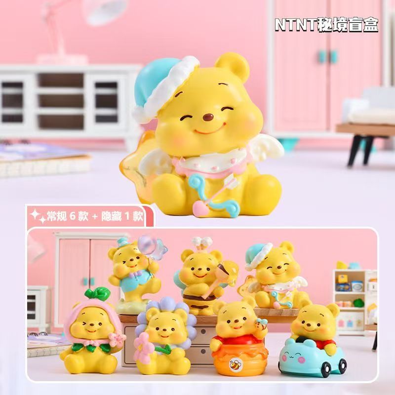 维尼熊Nini秘境办桌面摆件蛋糕装饰品