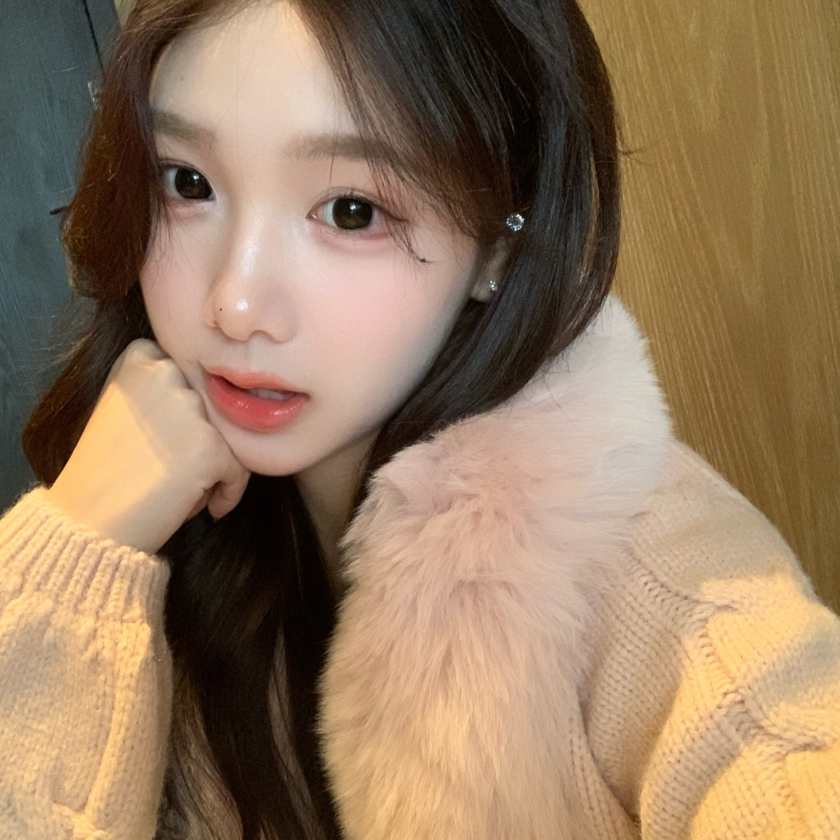 【Meng服饰】秋冬氛围感奶狐气质毛毛针织开衫上衣