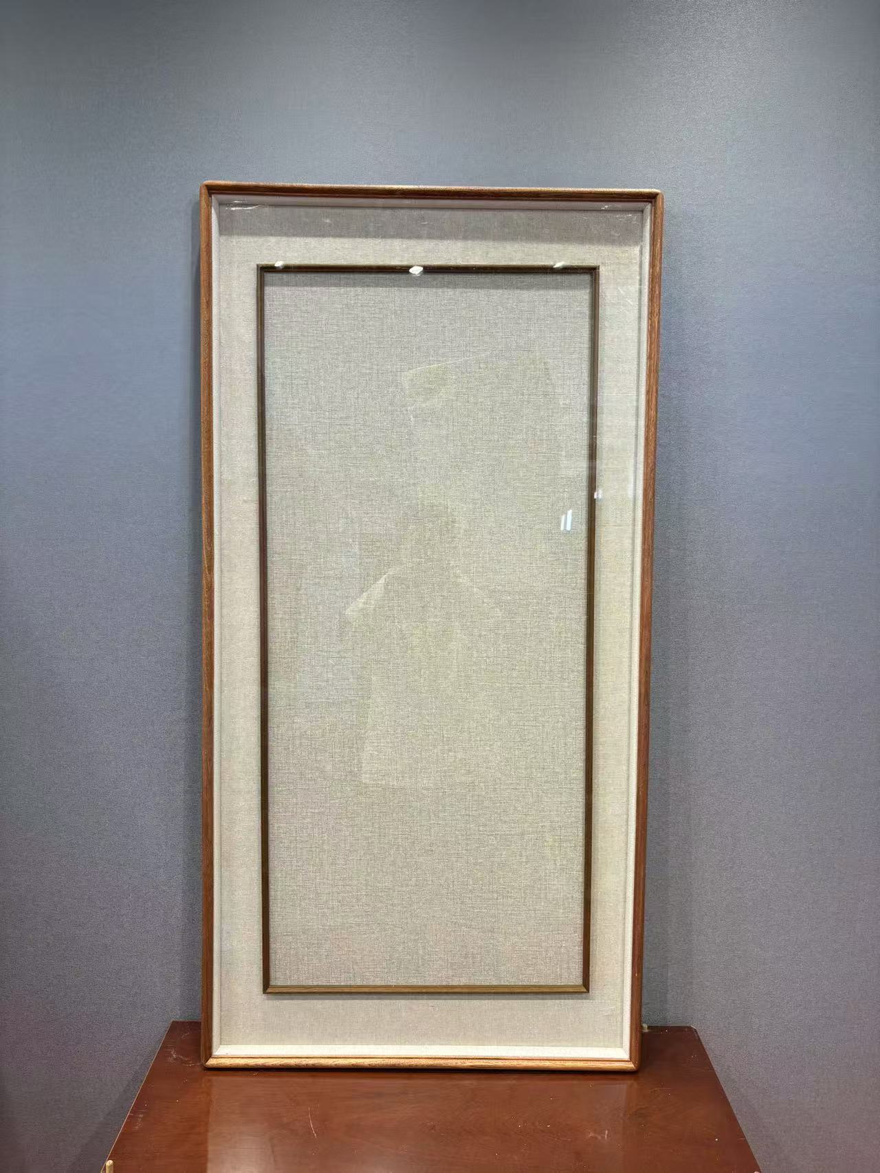 【星驰】60x120麻布乌檀榫卯框中画框【内框50x100】