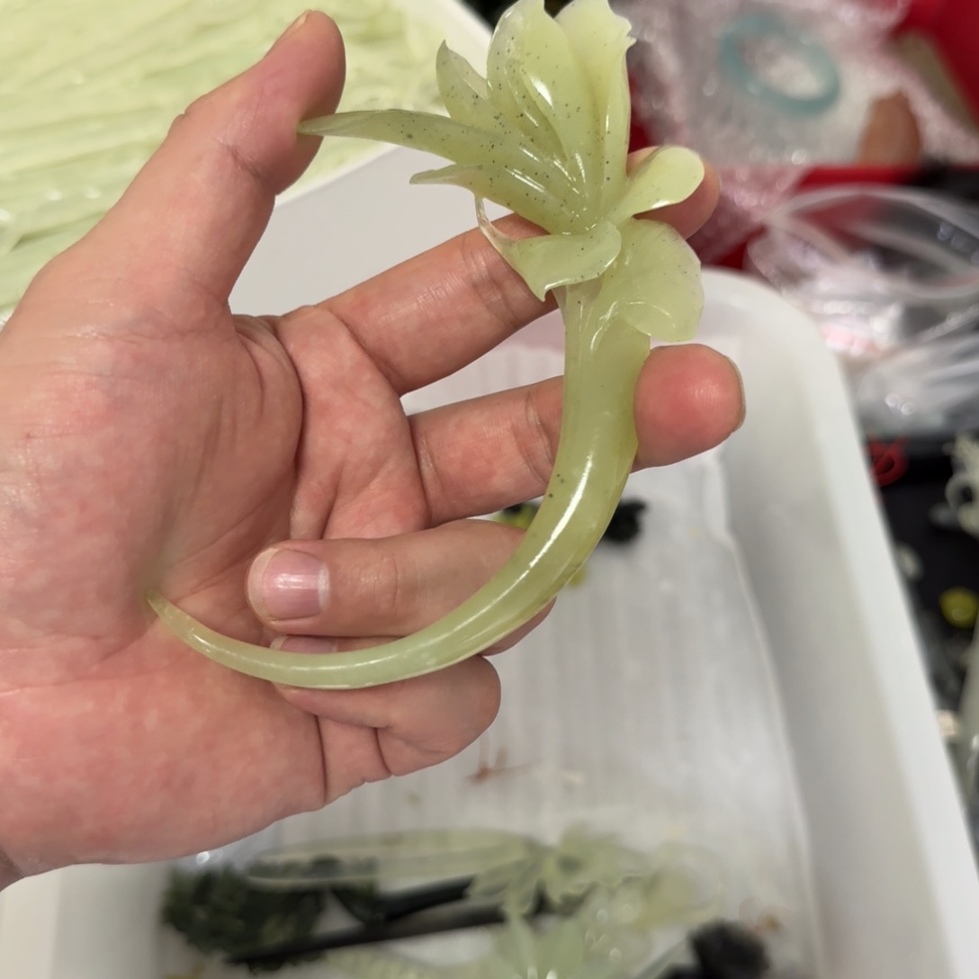岫玉发饰未镶嵌岫玉发簪就是好看