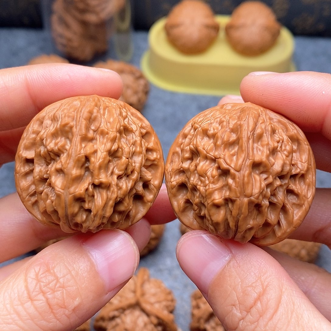 文玩核桃把件山地磨盘38尺